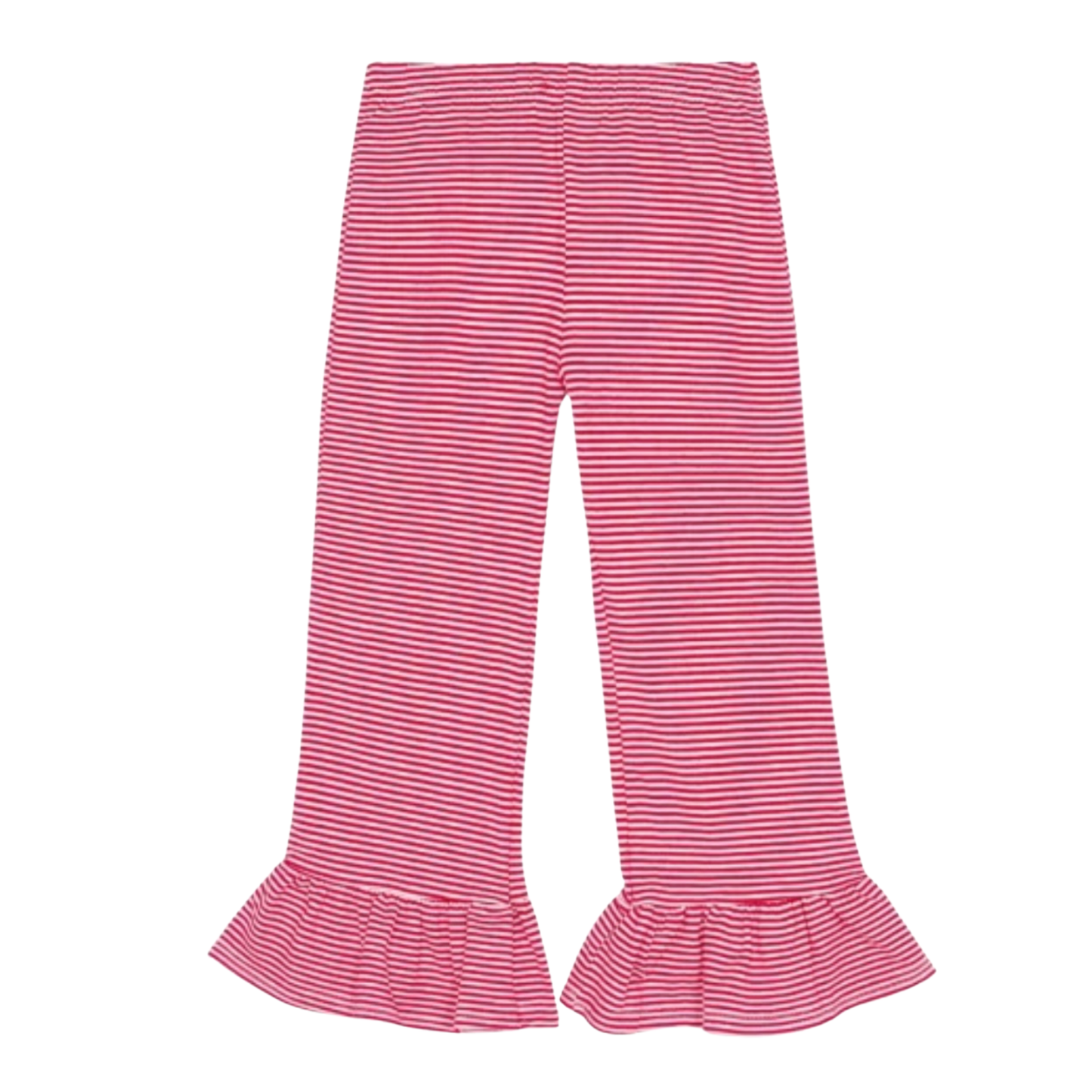Girl's Micro-Striped Ruffle Pants
