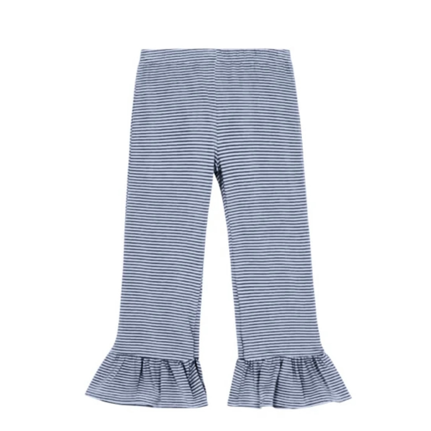 Girl's Micro-Striped Ruffle Pants