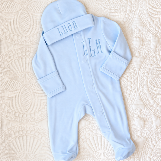 Blue Tone on Tone Magnetic Footie