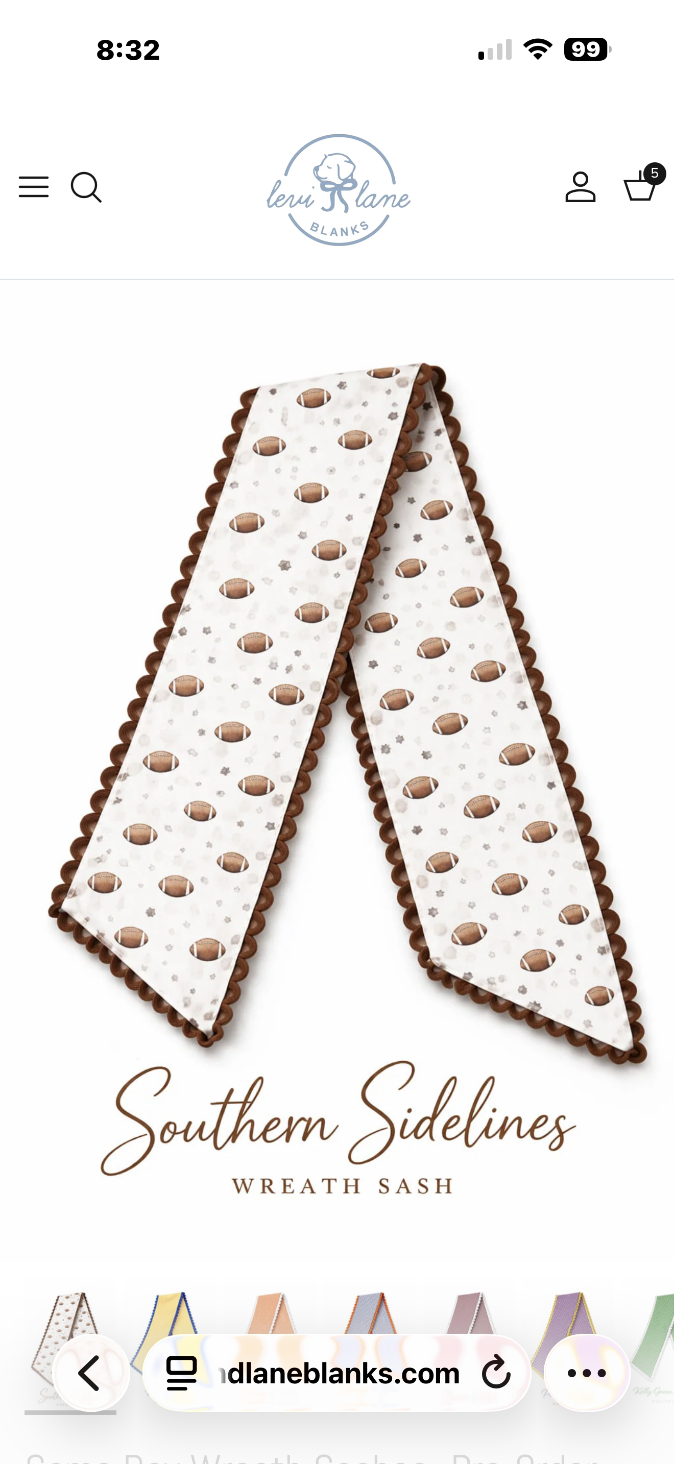 Game Day Wreath Sash