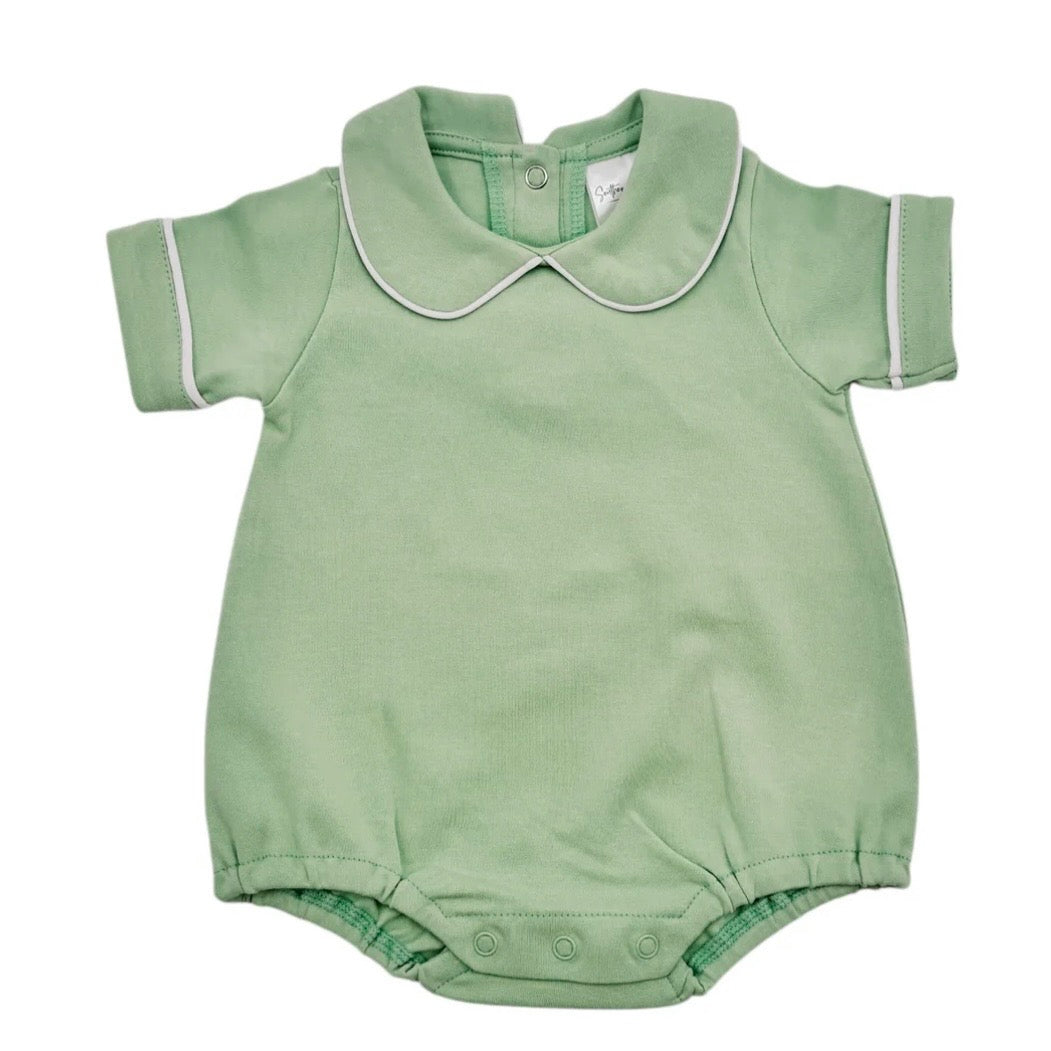 Piped Collared Bubble Short Sleeve