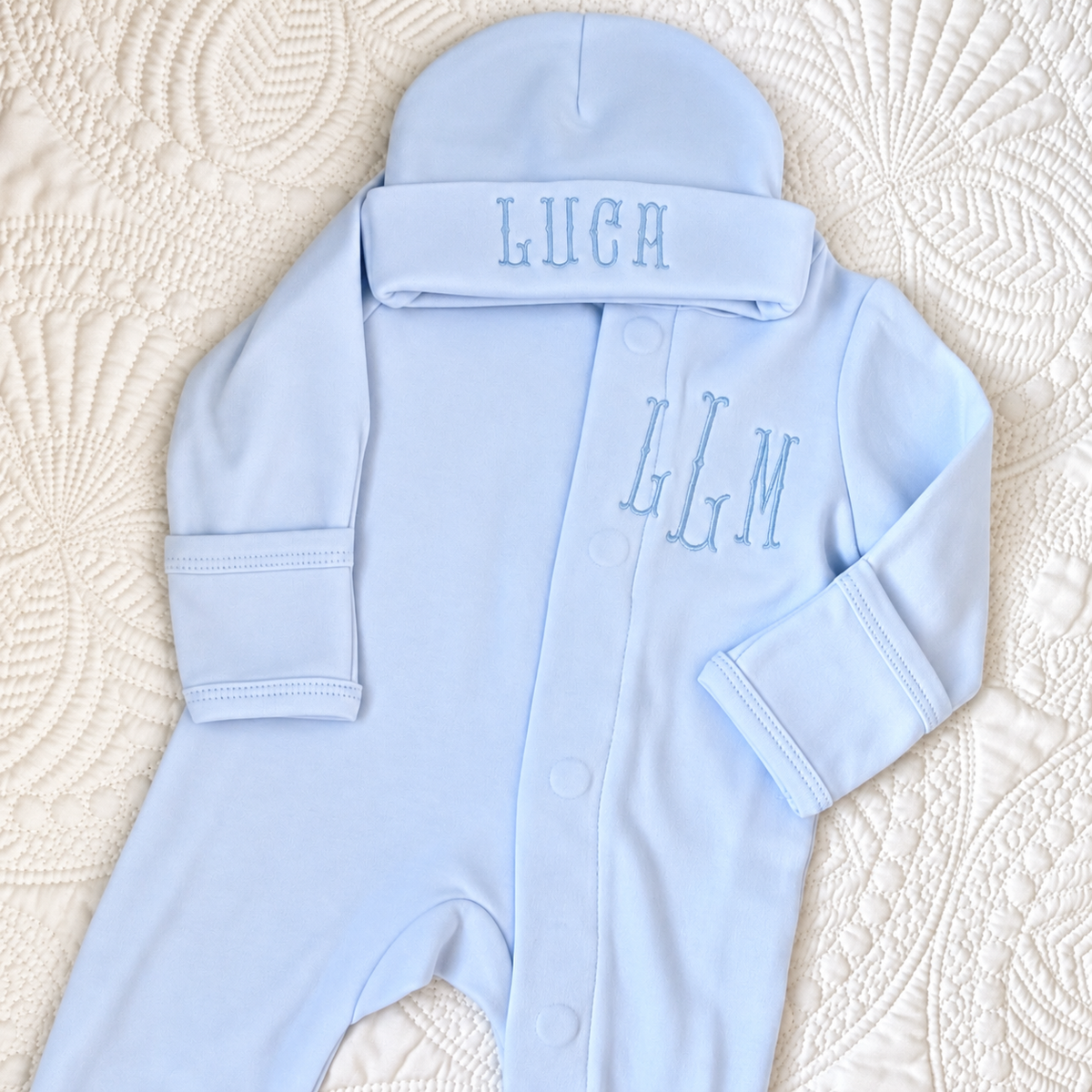 Blue Tone on Tone Magnetic Footie