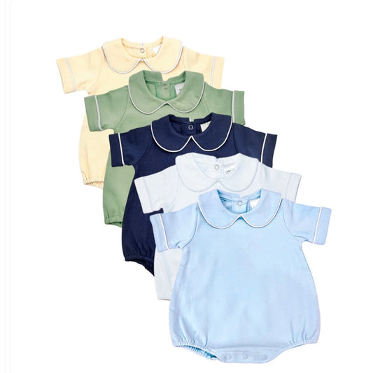 Piped Collared Bubble Short Sleeve