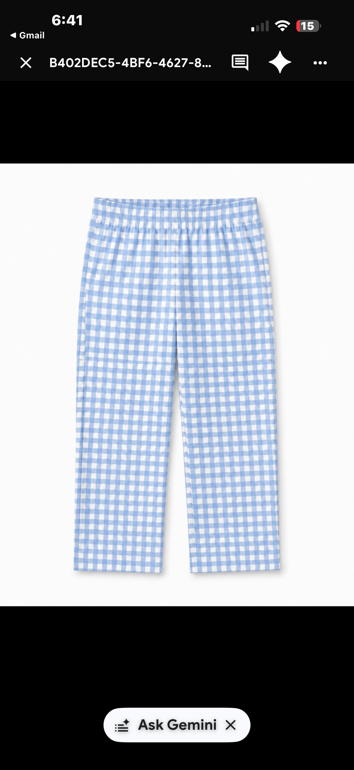 Pre Order Blue Gingham Pants to Match Mock Neck