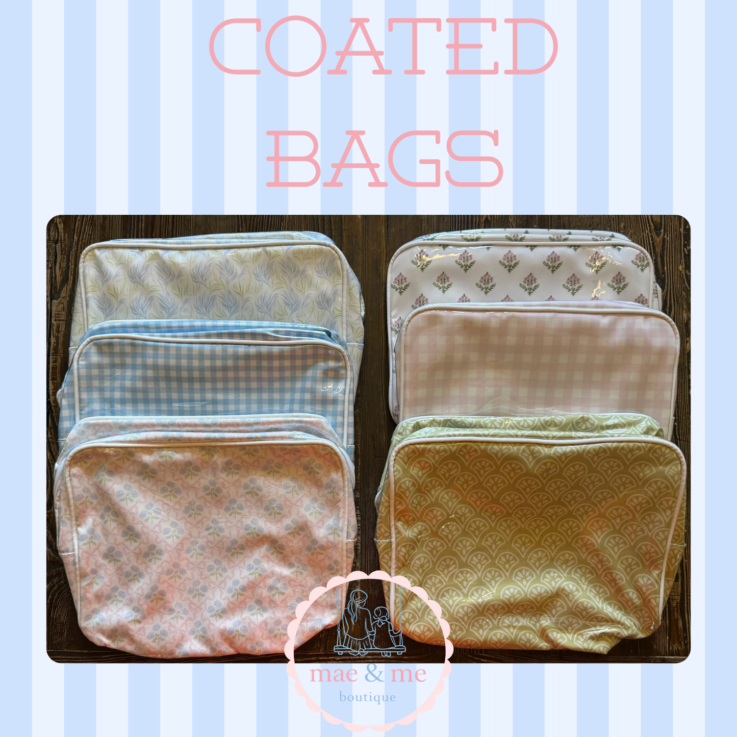 Large Wipeable Clear Pouches