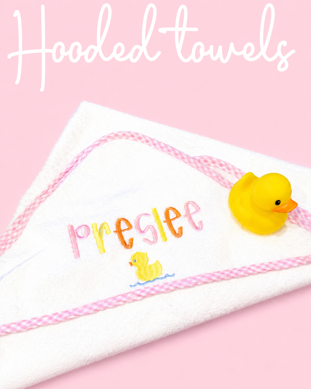 Embroidered Hooded Baby Bath Towel