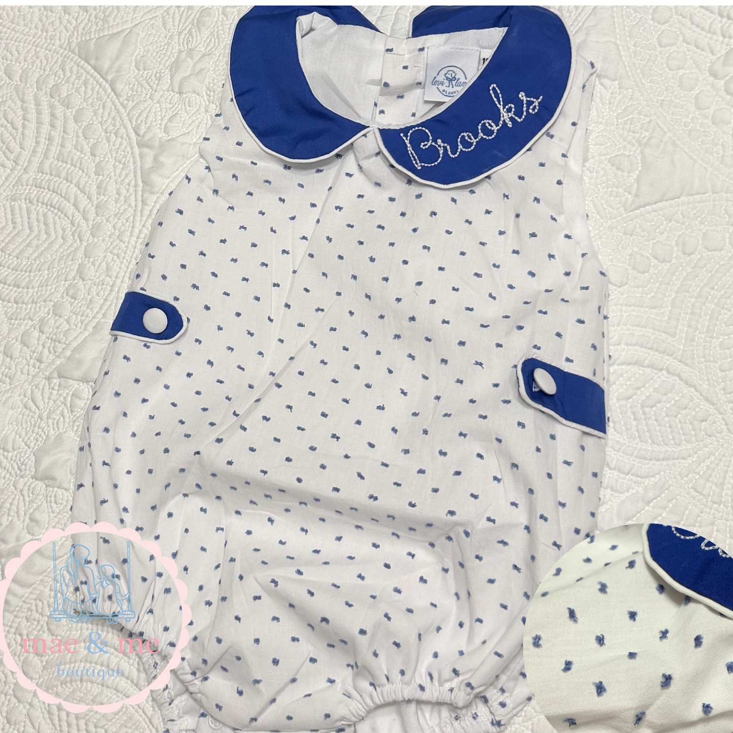 Blue Swiss Dot Bubble