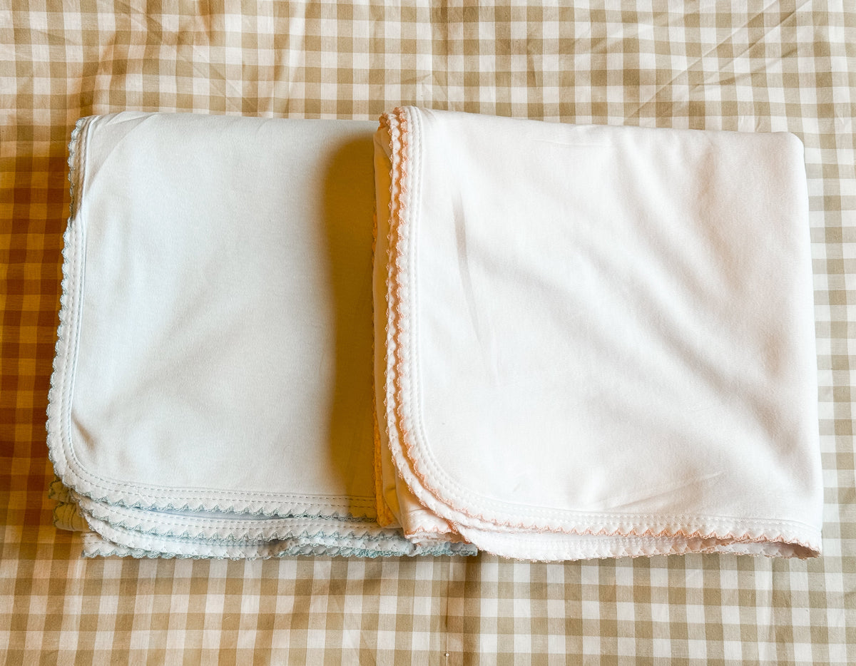 Picot Trim Cotton Blanket