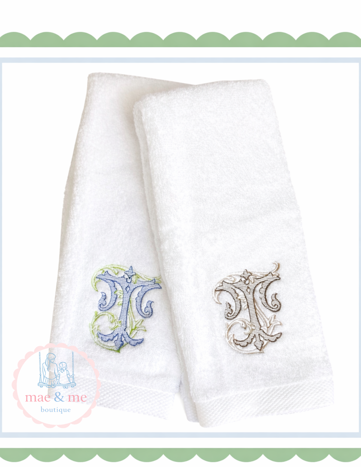 Hand towel with embroidery 