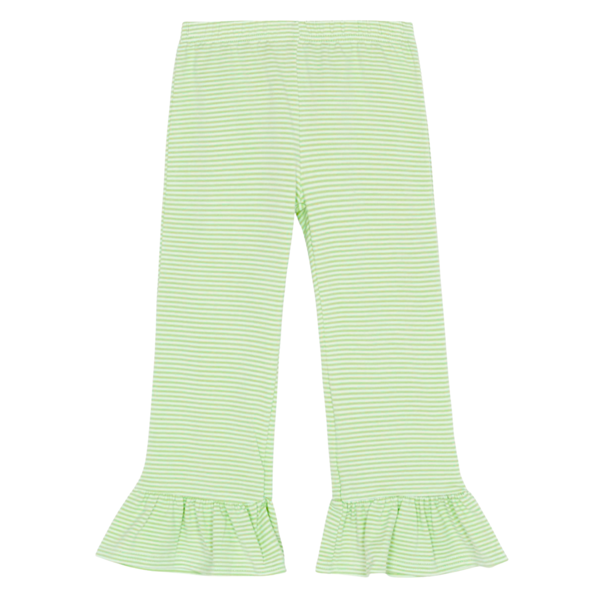 Girl's Micro-Striped Ruffle Pants - alt