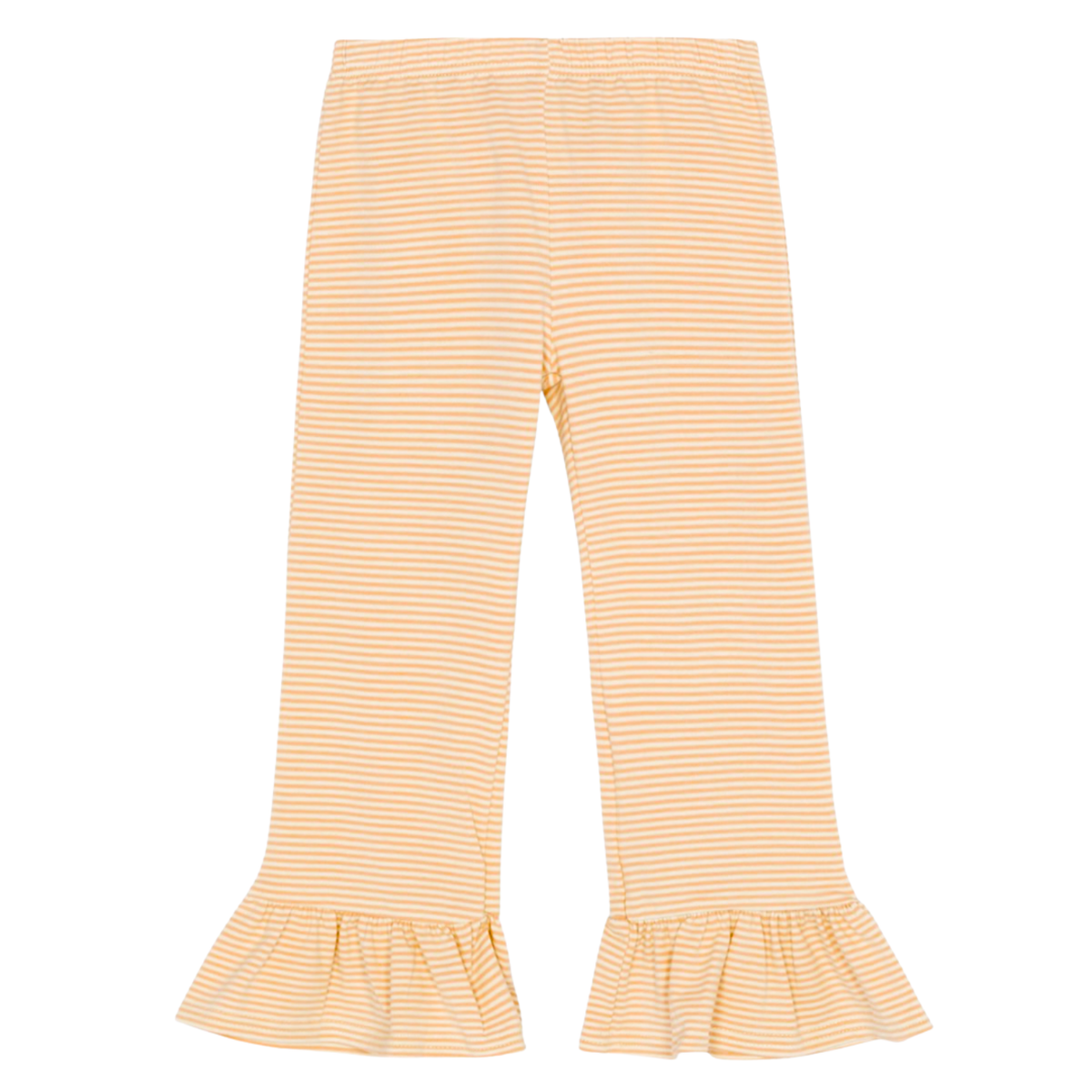 Girl's Micro-Striped Ruffle Pants - alt
