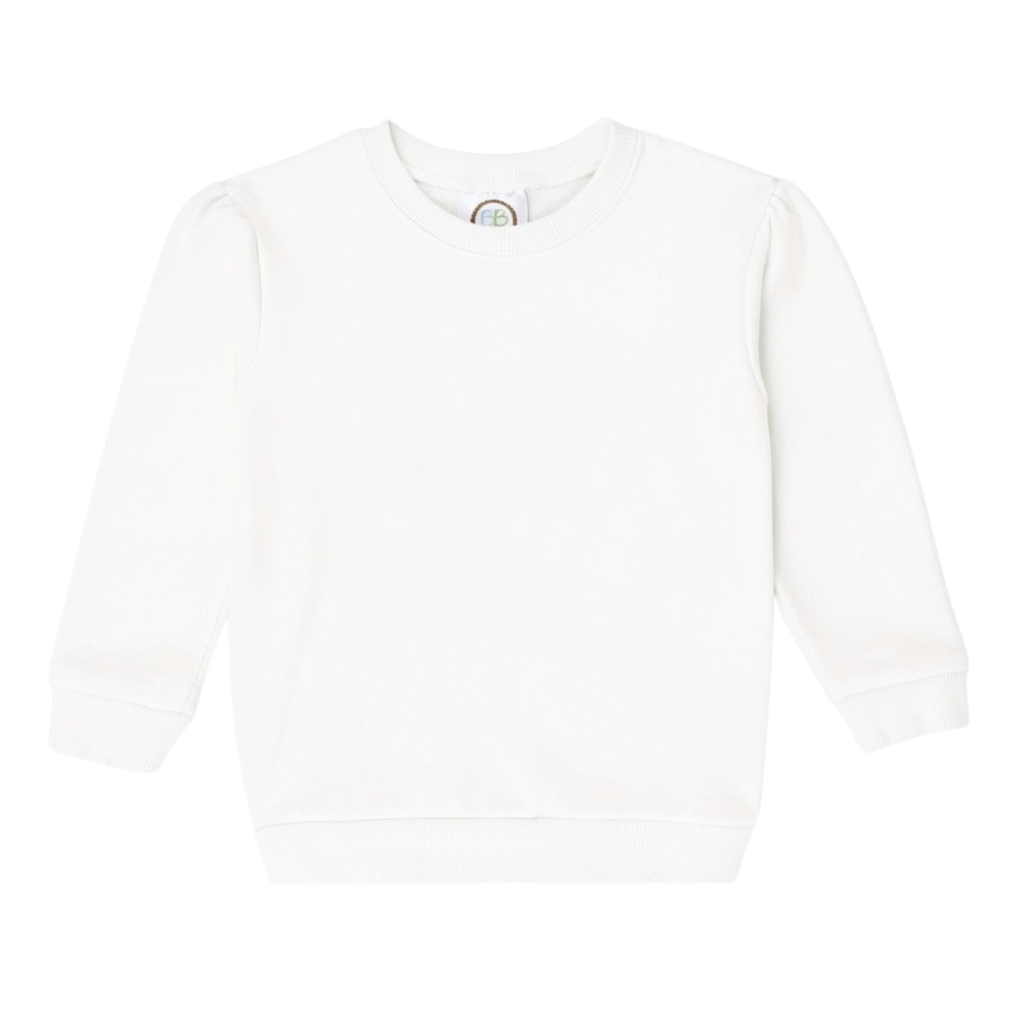 Blank Girl's Puff Sleeve Sweatshirt - fabric detail