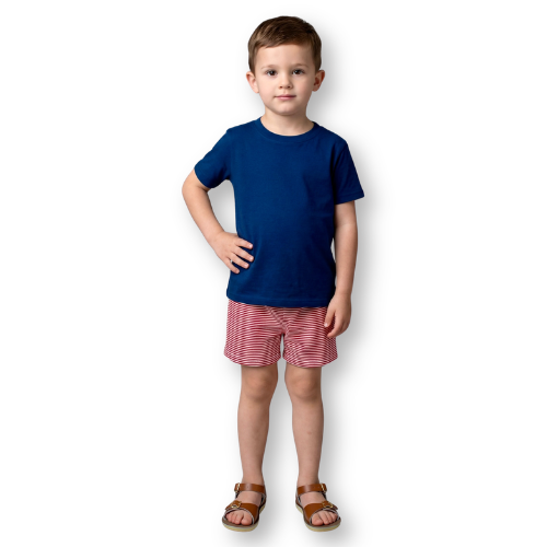 Boy's Micro-Striped Shorts