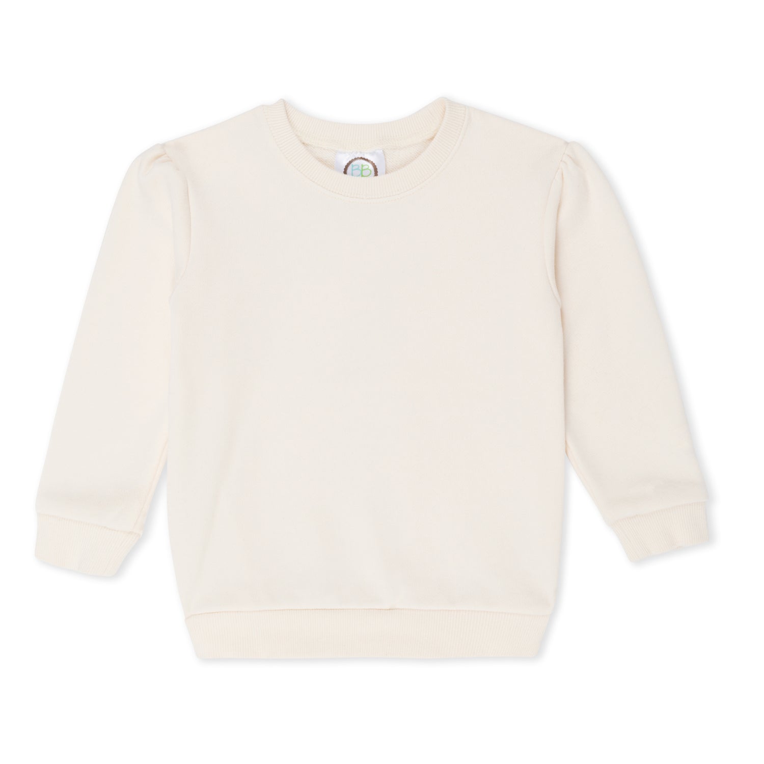Blank Girl's Puff Sleeve Sweatshirt - cream