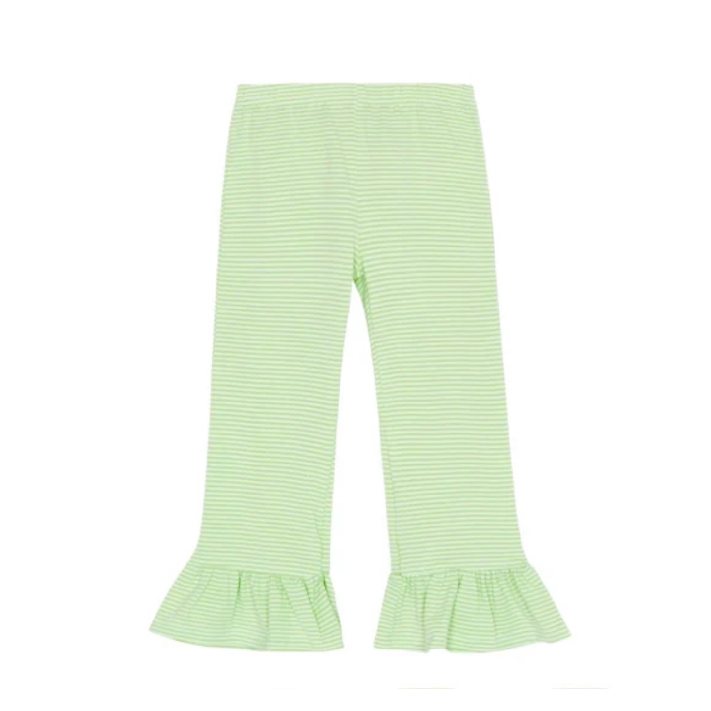 Girl's Micro-Striped Ruffle Pants