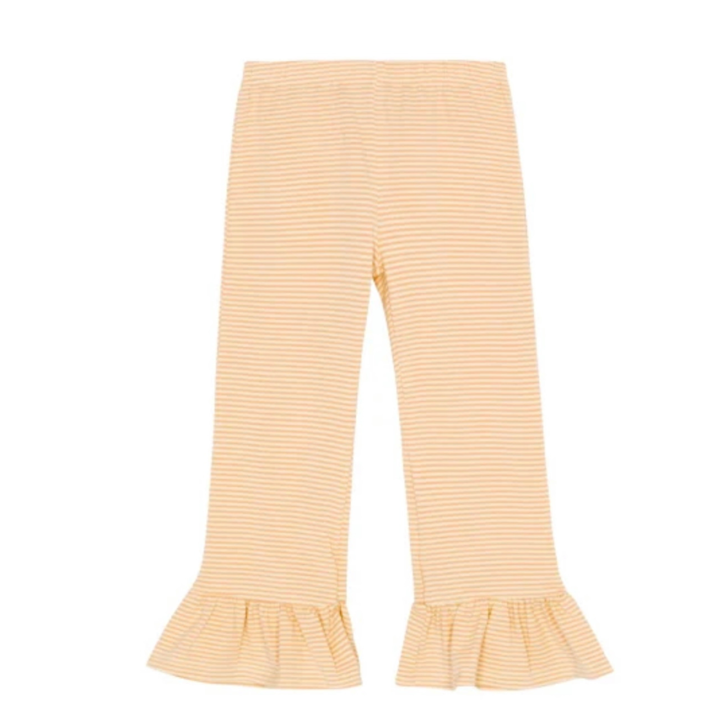 Girl's Micro-Striped Ruffle Pants